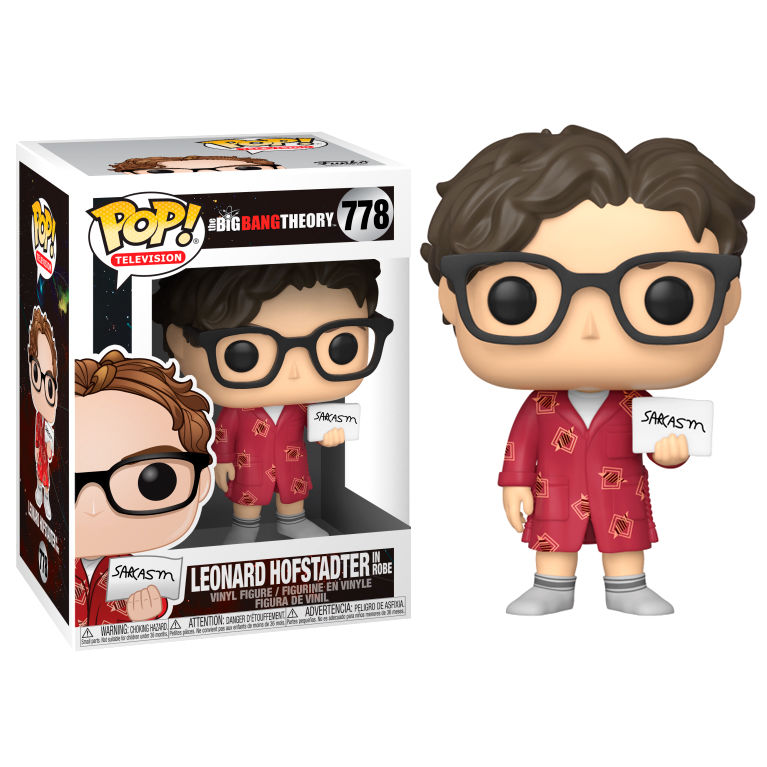 Figurine Funko POP Leonard de The Big Bang Theory en vinyle de 9 cm dans sa boîte vitrine avec fenêtre.