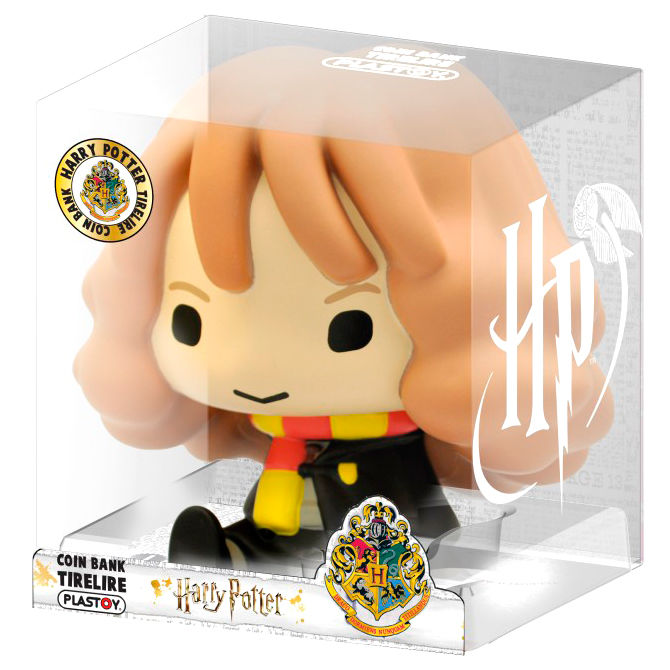 Figurine tirelire Hermione Granger Chibi en PVC de 16 cm, vue de face avec détails soignés