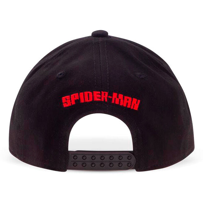 Casquette baseball Marvel Spiderman Minimal Eyes vue de face avec logo minimaliste