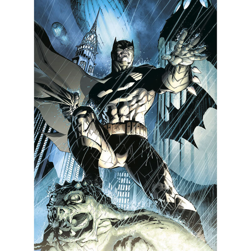 Boîte du puzzle Batman DC Comics 1000 pièces de la marque CLEMENTONI avec image du héros sur fond sombre