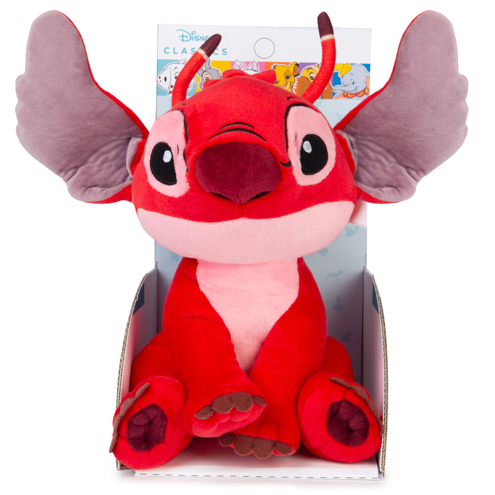 Peluche Stitch Leroy Disney de 30cm, douce et câline, idéale pour les fans et les collectionneurs.