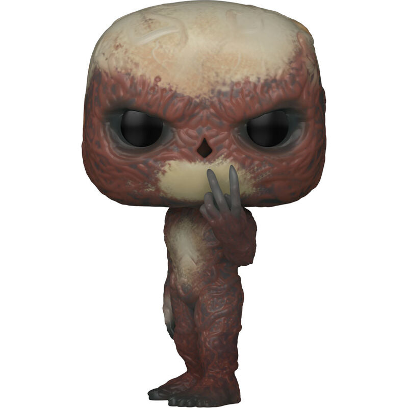 Figurine Funko POP Vecna Pointing de Stranger Things en vinyle, vue de face dans sa boîte vitrine