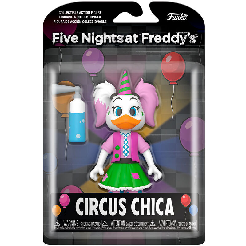 Figurine Funko Circus Chica de 12,5 cm issue de Five Nights at Freddy's, vue de face avec détails colorés