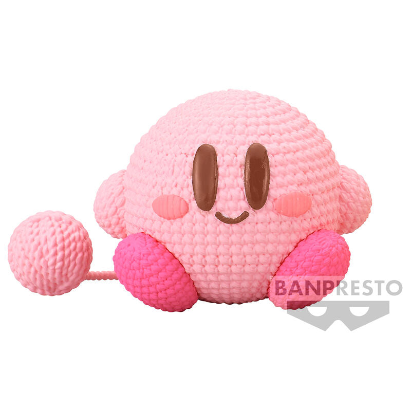 Vue de face de la figurine Kirby Amicot de 5cm avec détails précis et couleurs vives