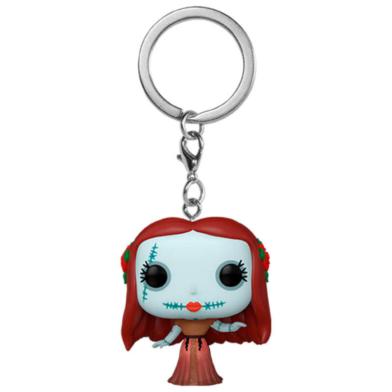 Porte-clés Funko Pocket POP Sally 30e anniversaire Nightmare Before Christmas vue de face avec détails colorés