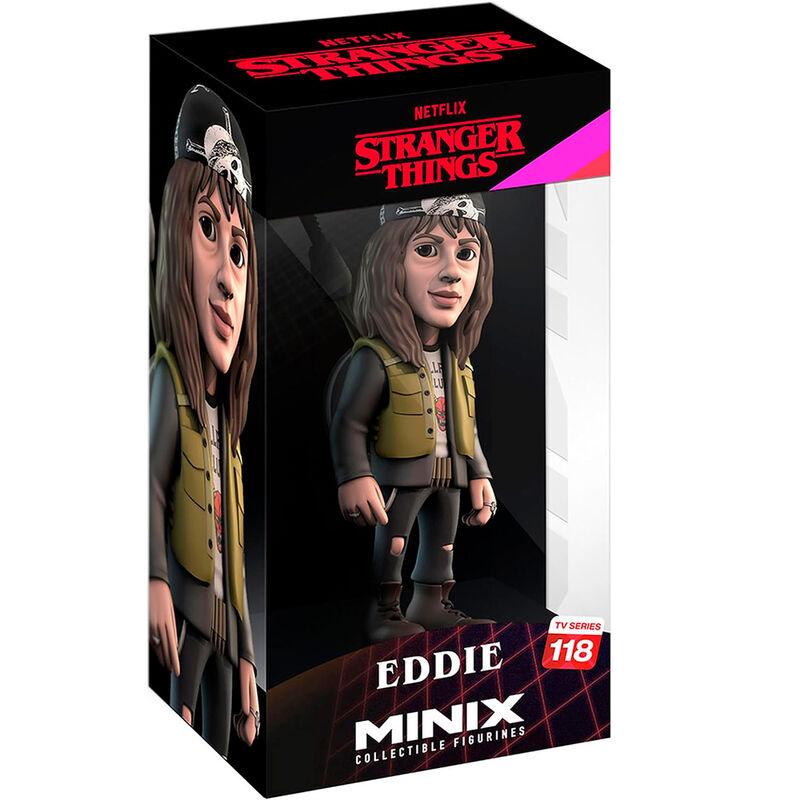 Figurine Eddie Minix Stranger Things 12cm vue de face avec détails précis