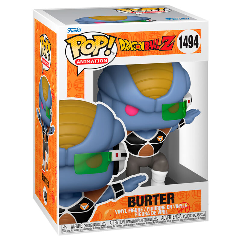 Figurine Funko POP Burter de la Ginyu Force Dragon Ball Z en vinyle de 9 cm dans sa boîte vitrine transparente
