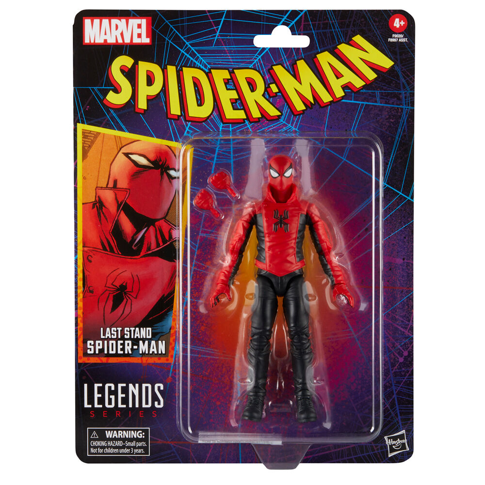 Figurine Spiderman Last Stand 15cm articulée vue de face avec détails du costume rouge et bleu