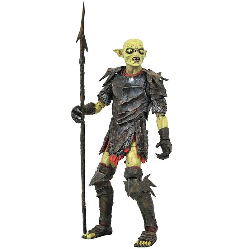 Figurine articulée Orc de la Moria 18cm de la série 3 par DIAMOND SELECT, détaillée et fidèle à l'univers du Seigneur des Anneaux.