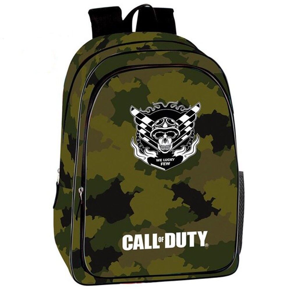 Sac à dos Call of Duty Lucky 43 cm de la marque PERONA, affichant son design robuste et ses compartiments zippés pratiques.