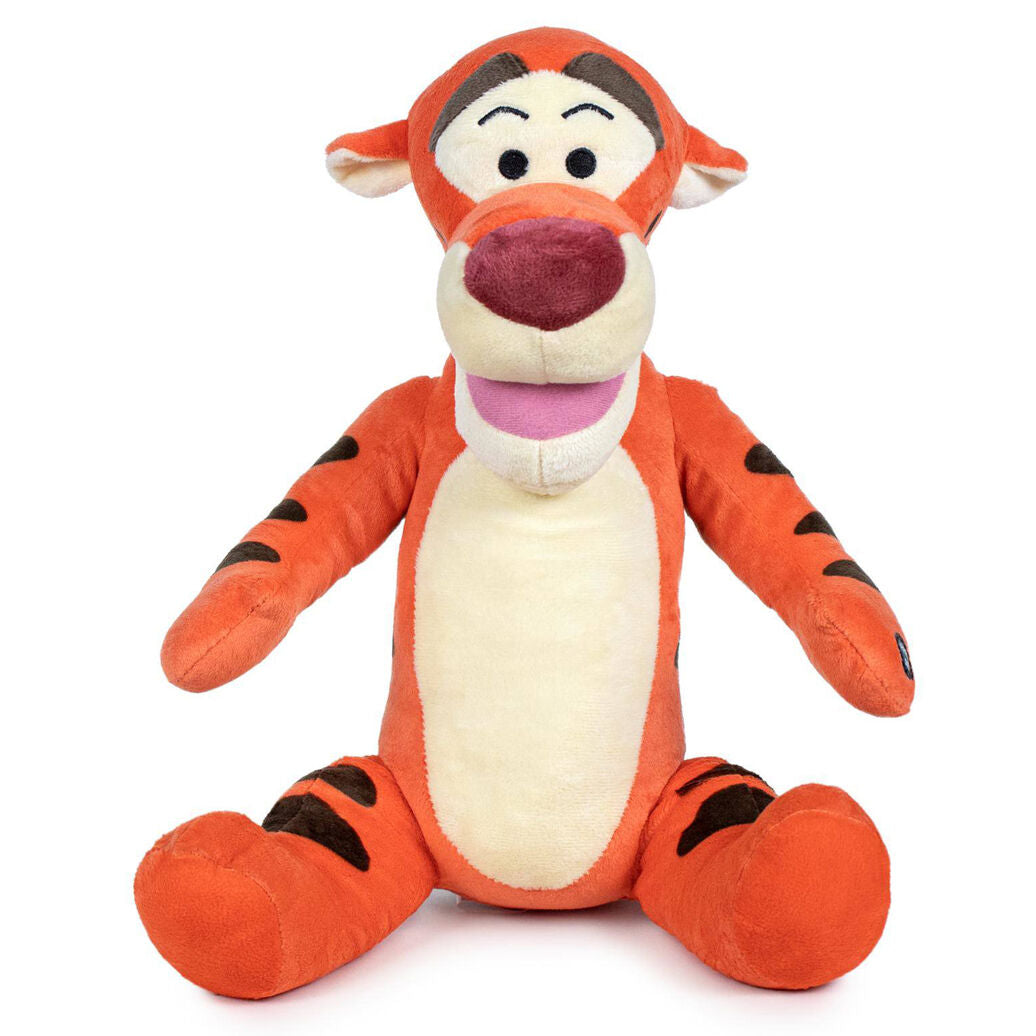 Peluche Tigrou Disney Winnie l'Ourson de 20cm avec fonction sonore, vue de face.