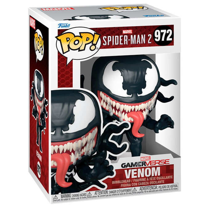 Figurine Funko POP Venom Harry Osborn de Spiderman 2 en vinyle, hauteur 9 cm, présentée dans sa boîte cadeau officielle