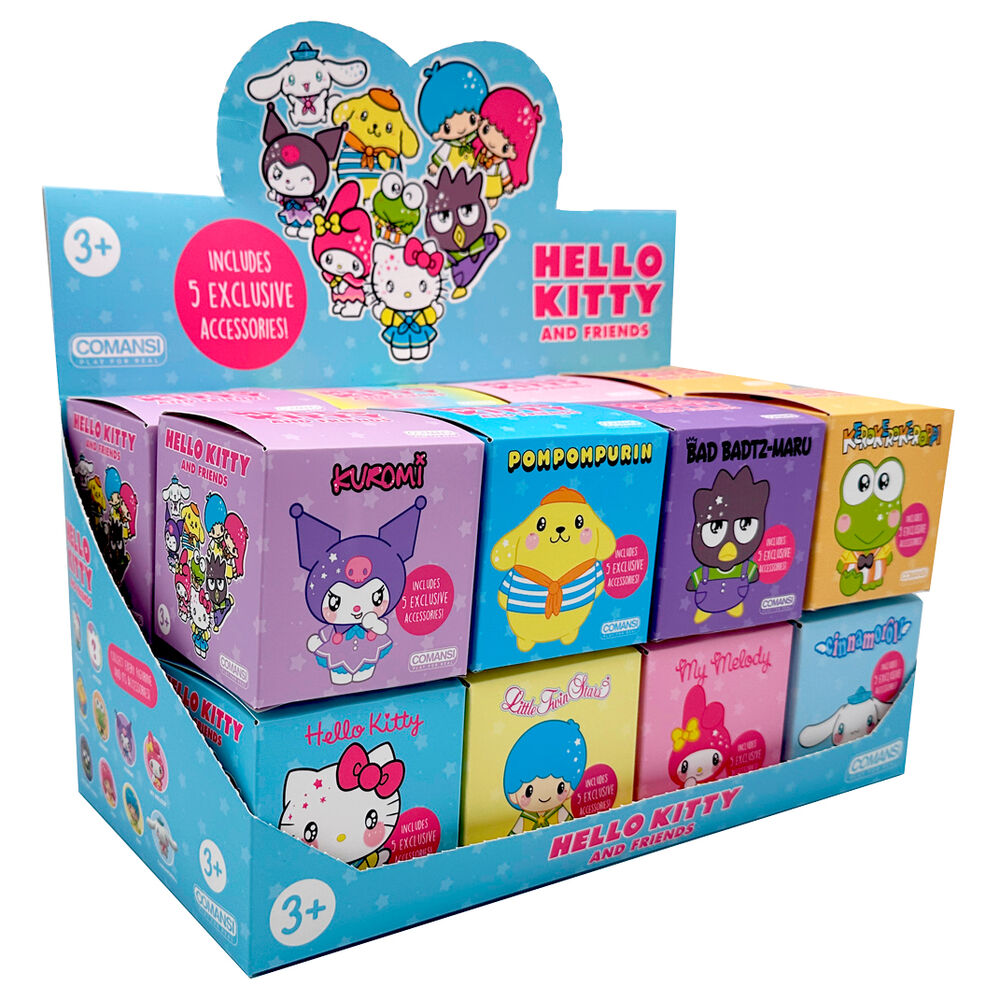 Figurine Hello Kitty COMANSI 6 cm vue de face avec détails colorés et expression souriante