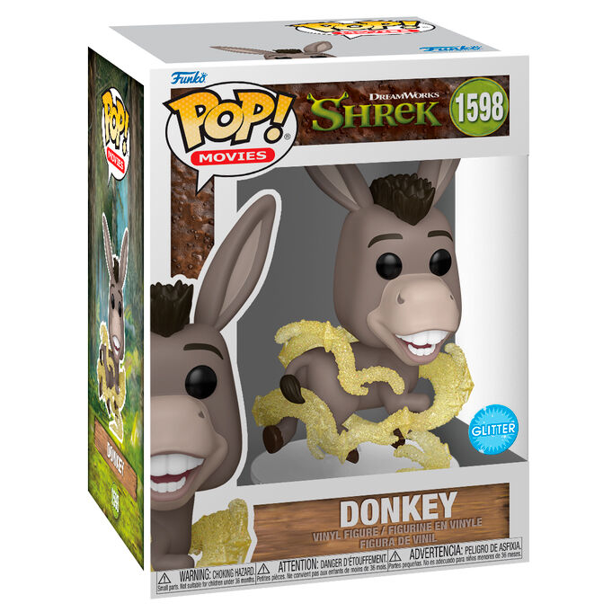 Figurine Funko POP de Donkey de Shrek en vinyle de 9 cm dans sa boîte cadeau officielle