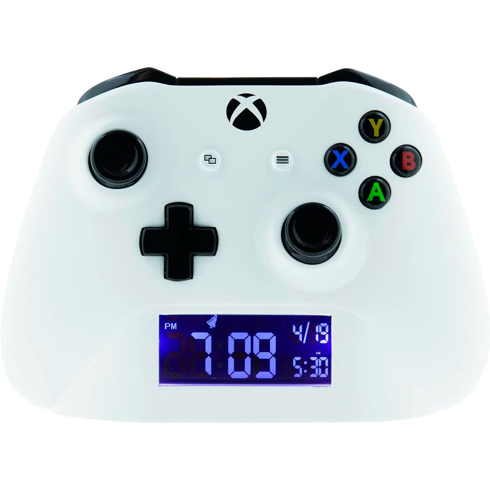 Réveil digital Xbox PALADONE affichant l'heure sur fond noir avec design officiel de la console