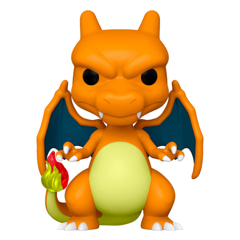Figurine POP Charizard Pokémon de 25cm vue de face avec détails précis et couleurs vives
