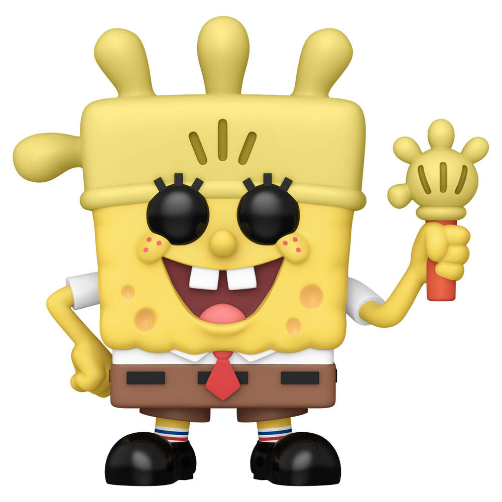 Figurine Funko POP SpongeBob Glove World en vinyle de 9 cm dans sa boîte cadeau officielle