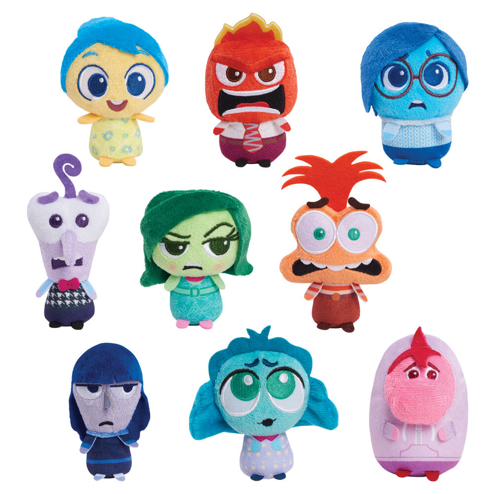 Porte-clés peluche Disney Pixar Vice-Versa 2 surprise, taille 8cm, présenté sur fond blanc.