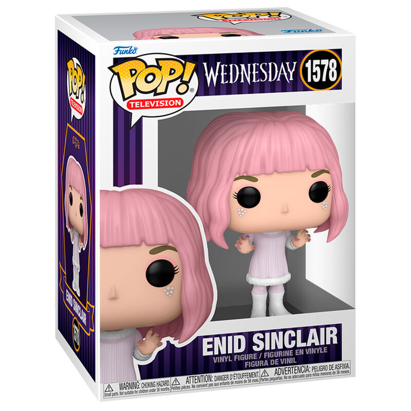 Figurine Funko POP Enid Sinclair de Wednesday en vinyle de 9 cm, présentée dans sa boîte cadeau officielle