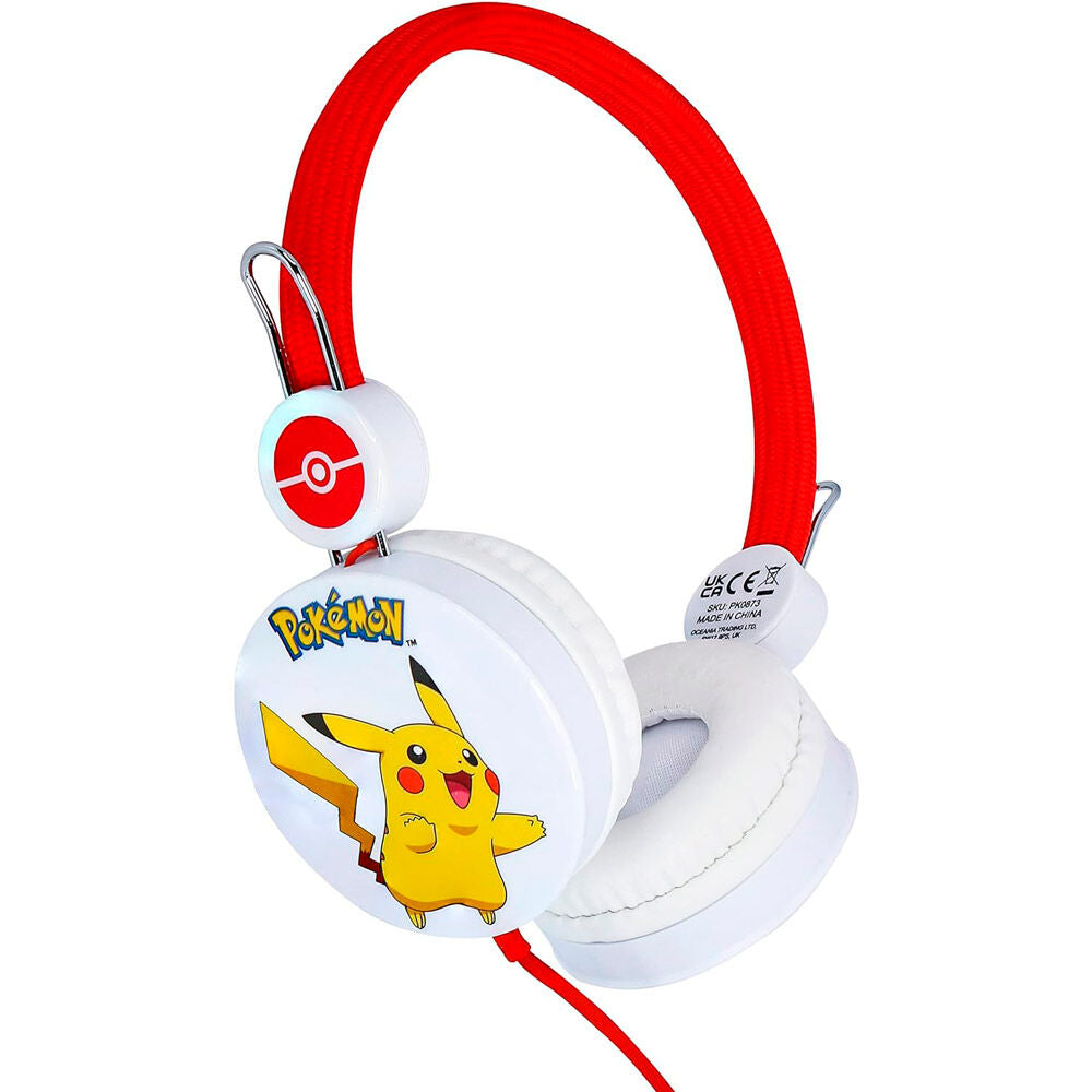 Casque enfant Pokémon Pikachu Core Kids vu de face avec design coloré et oreillettes rembourrées