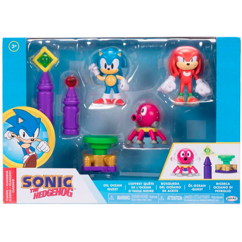 Figurine Sonic the Hedgehog Oil Ocean de 6cm vue de face avec détails colorés par JAKKS PACIFIC