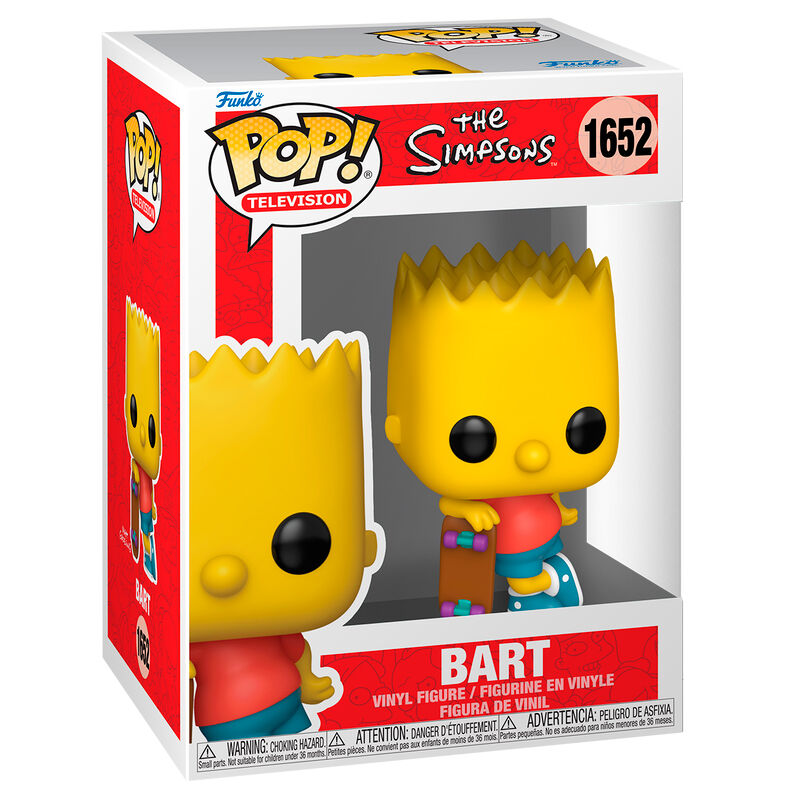 Figurine Funko POP Bart Simpson en vinyle de 9 cm dans sa boîte cadeau officielle FUNKO