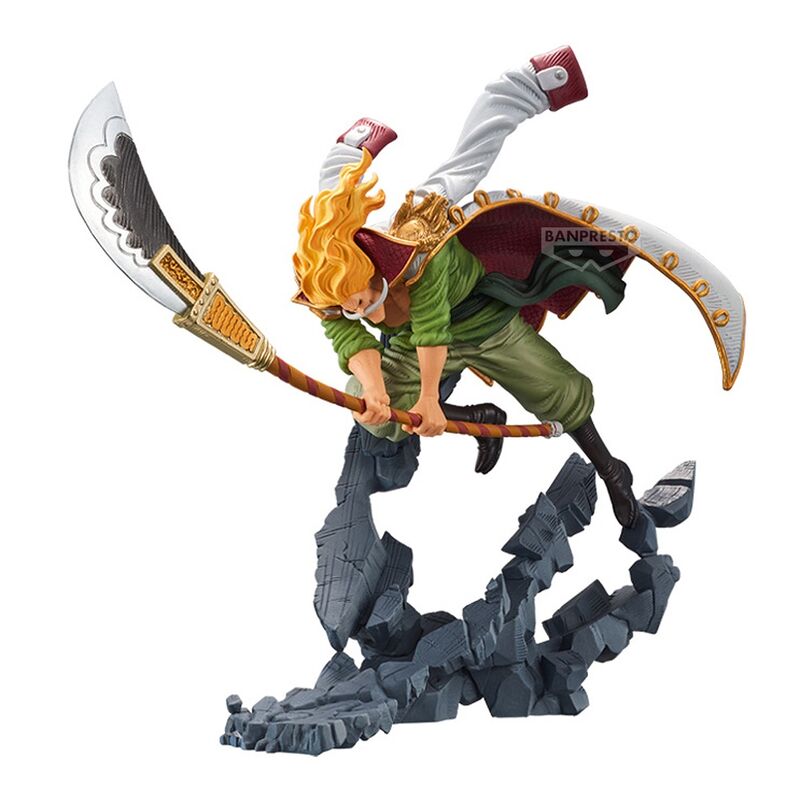 Vue de face de la figurine Gold Roger Edward Newgate One Piece 10cm BANPRESTO avec détails précis