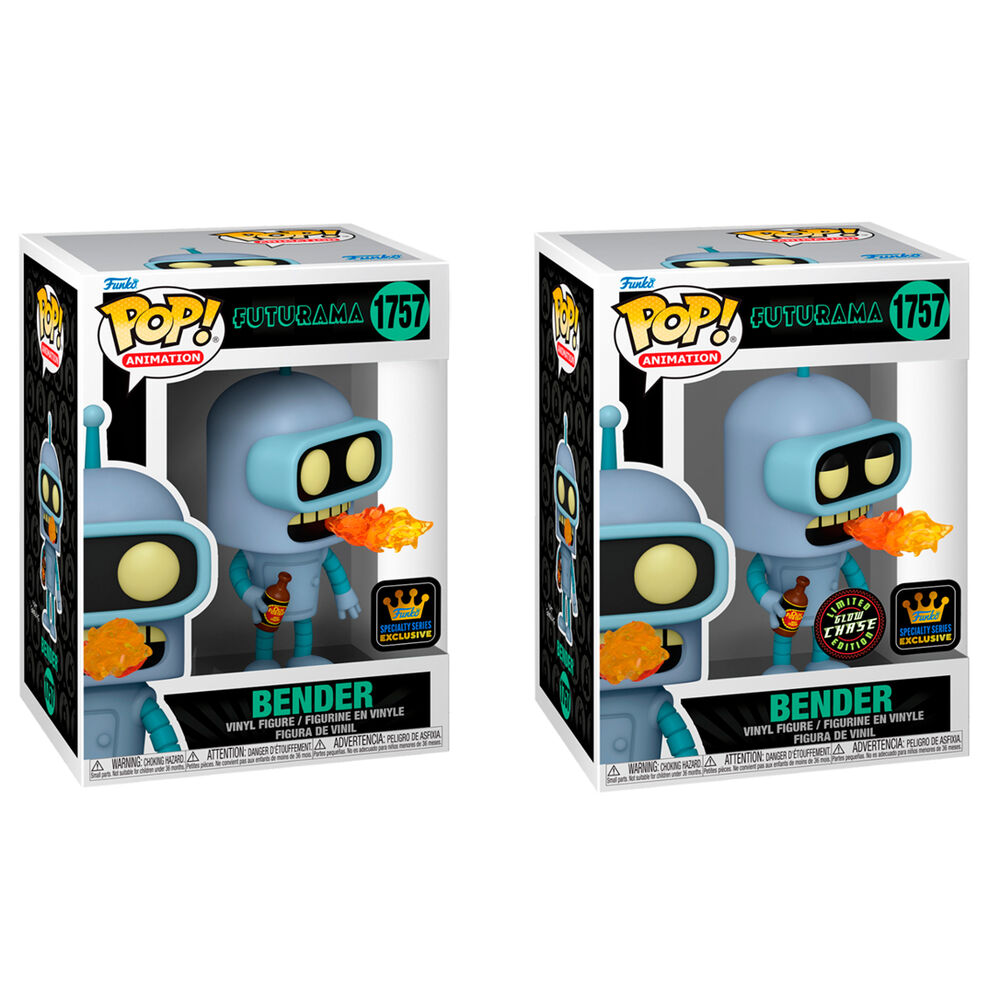 Figurine Funko POP Bender de Futurama en vinyle mesurant 9 cm présentée dans sa boîte cadeau