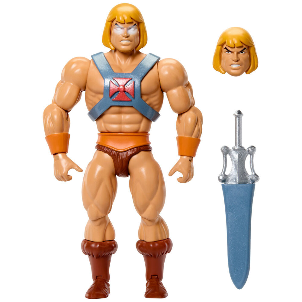 Figurine articulée Faker 14cm de la collection Masters of the Universe Origins avec épée et accessoires amovibles.