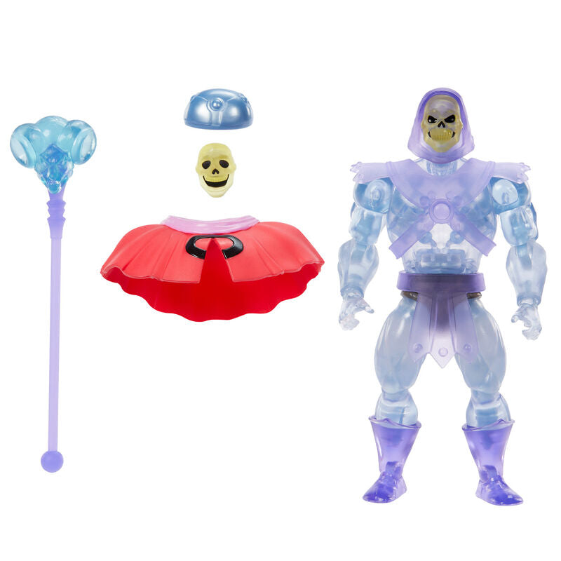 Figurine Skeletor Invisible 14cm en position frontale avec détails précis et couleurs vives