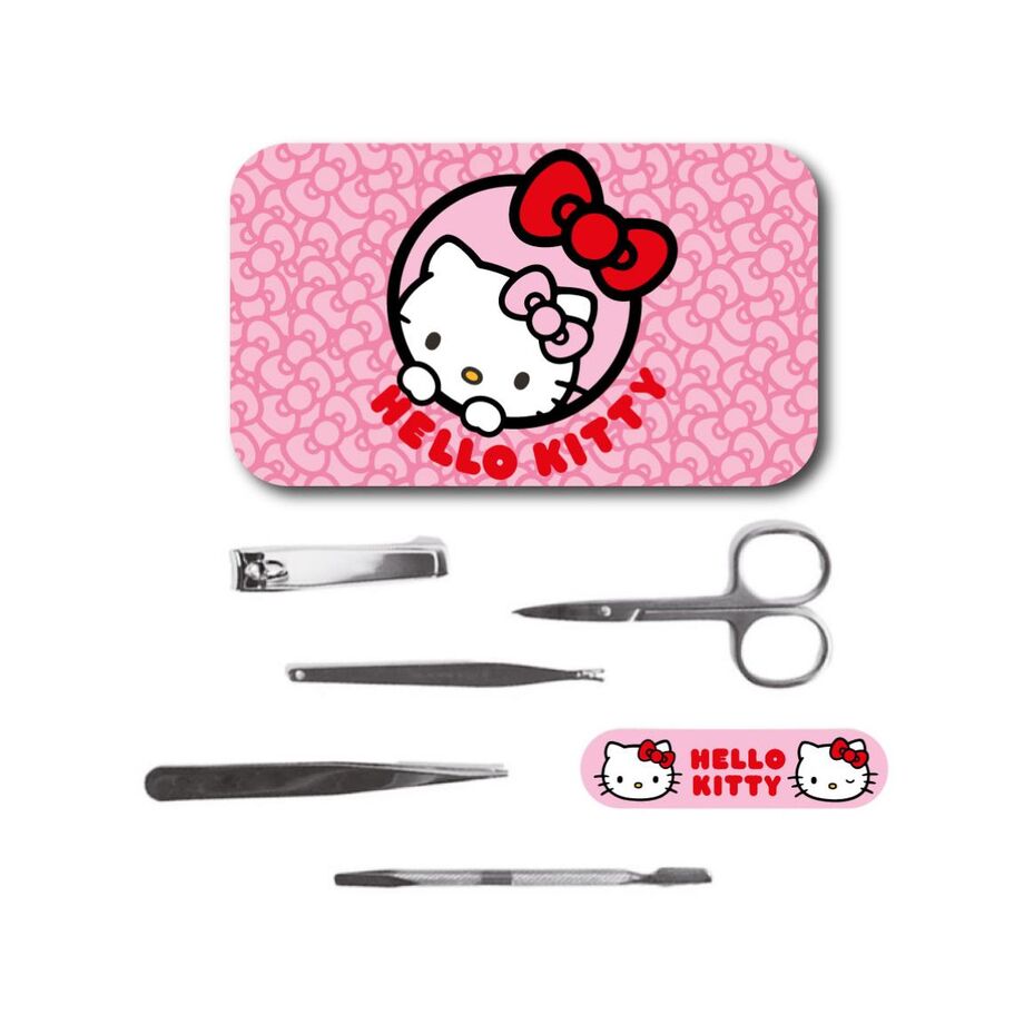 Set manucure Hello Kitty CERDÁ fermé, dimensions compactes 8x15x2 cm, design enfantin