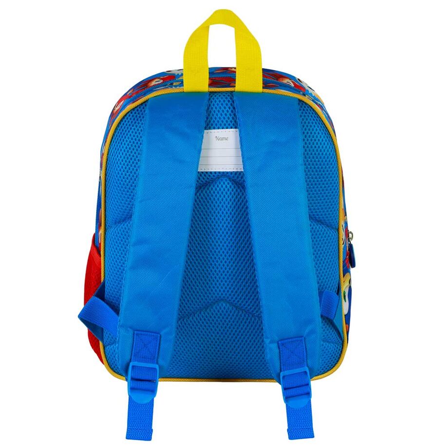 Sac à dos Sonic The Hedgehog Go 3D de face avec design embossé et couleurs vives