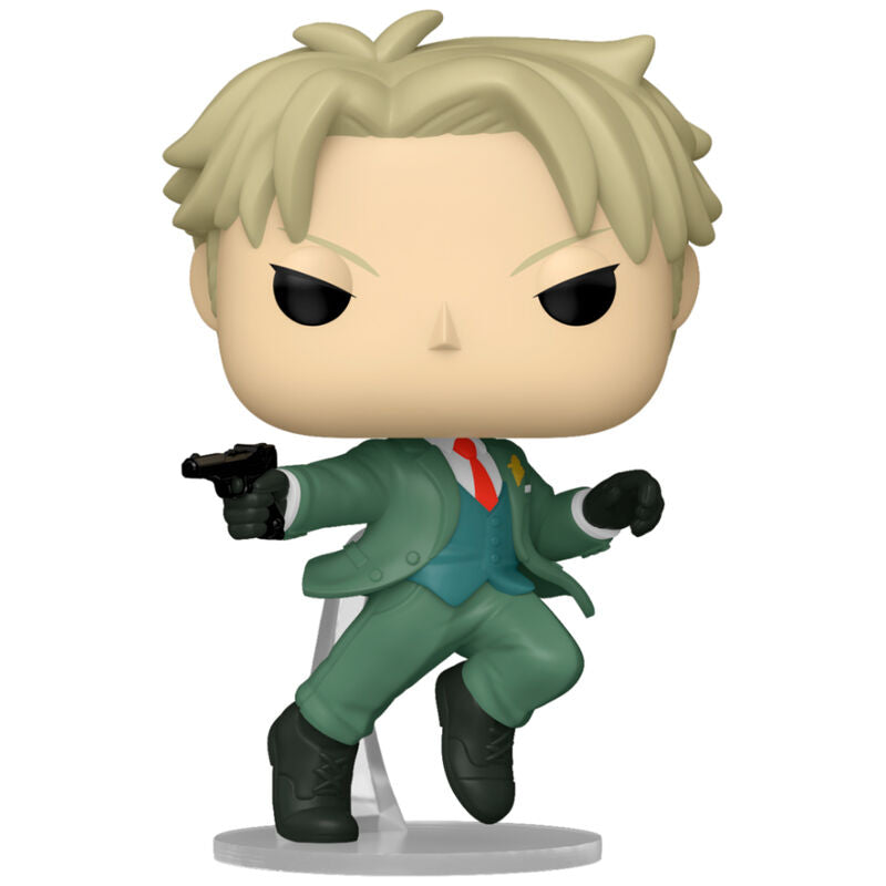 Figurine Funko POP Loid Forger de Spy x Family en vinyle, vue de face avec boîte cadeau visible