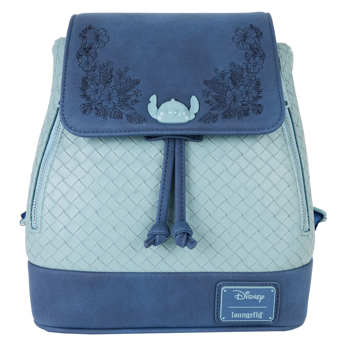 Vue avant du sac à dos Loungefly Disney Stitch avec son design coloré et détaillé