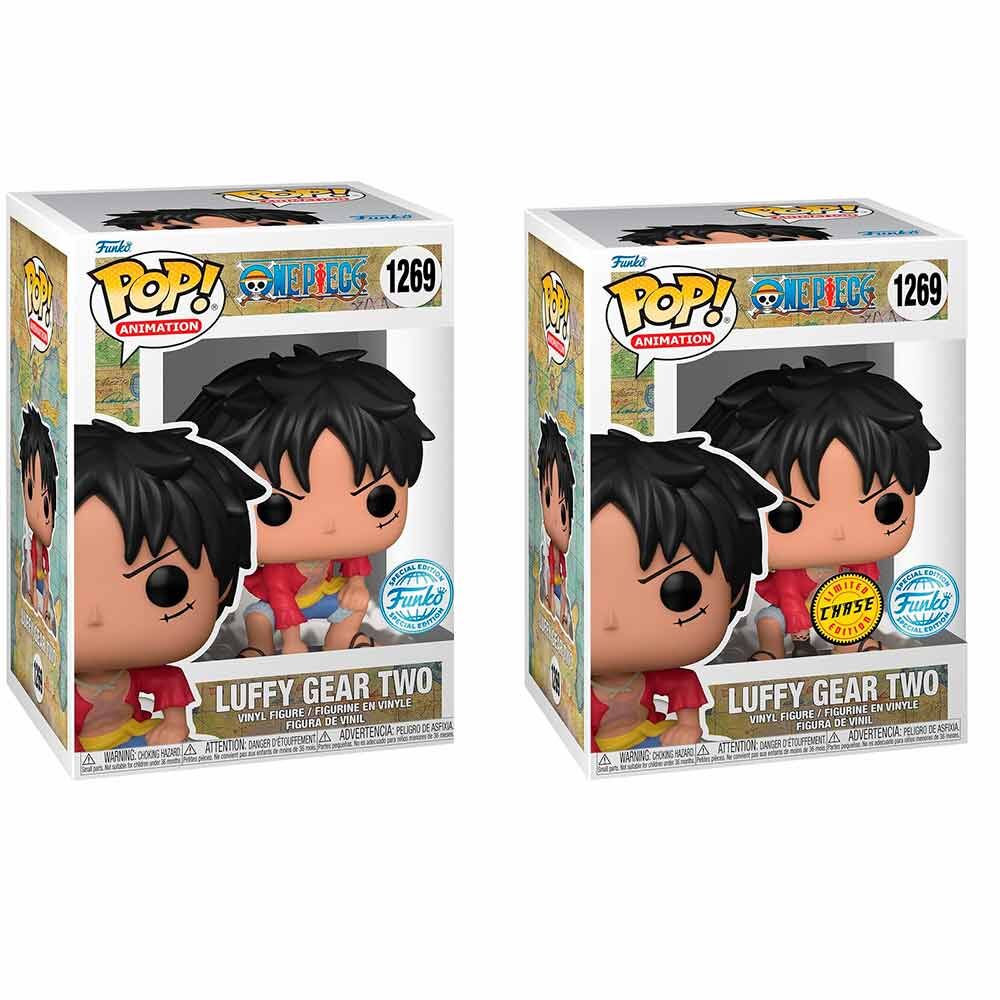 Figurine Funko POP de Luffy Gear Two en vinyle de 9 cm avec détails colorés et boîte cadeau