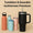 Image promotionnelle pour collection de tumblers et gourdes isothermes premium, couleurs modernes et design minimaliste, boutique CreaGeekMultivers.
