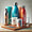 Collection d'accessoires personnalisables incluant mugs, bouteilles isothermes et verres, prêts pour la personnalisation avec logos et designs sur mesure