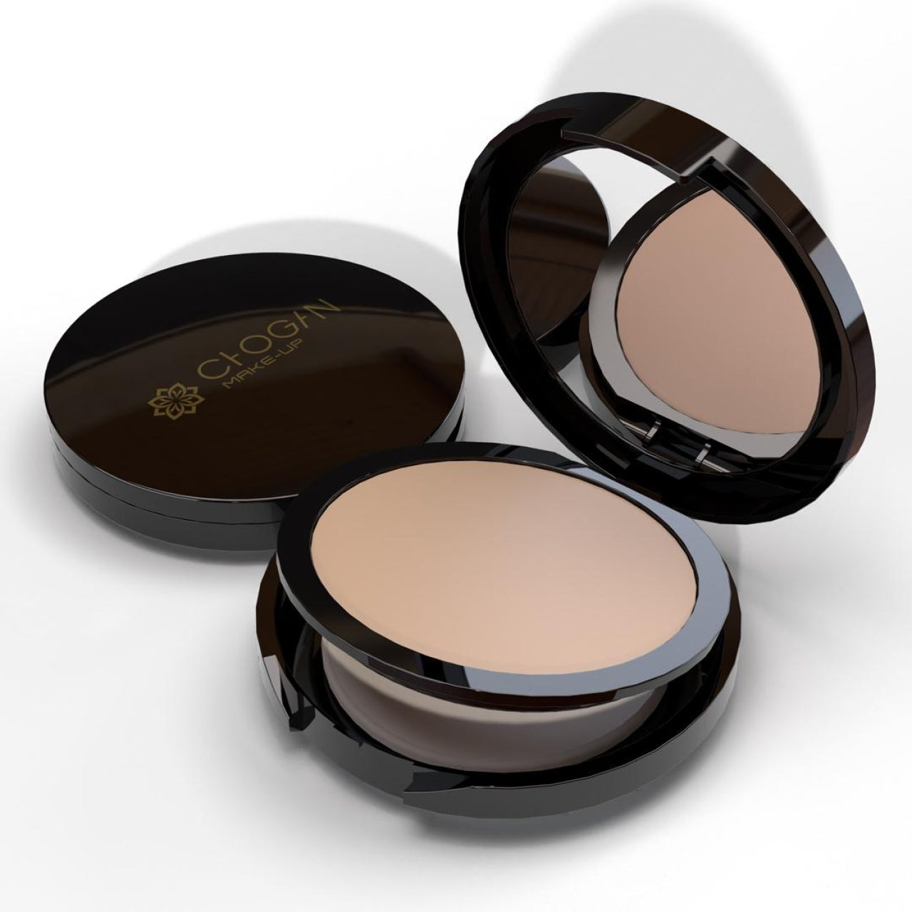 Poudre compacte Chogan Creamy Warm Shade dans son boîtier élégant