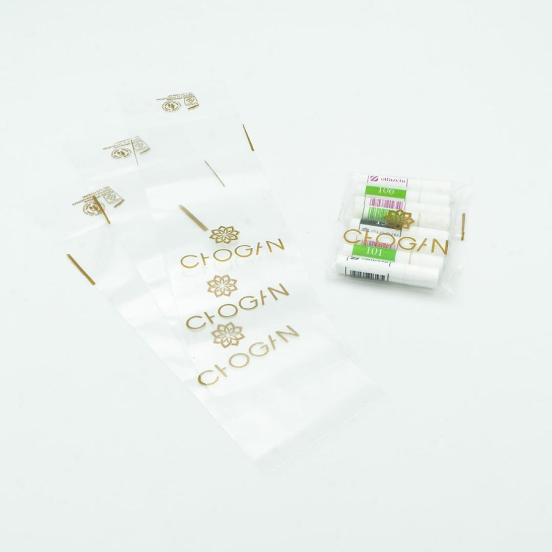 Lot de 10 sacs transparents Chogan empilés pour le rangement