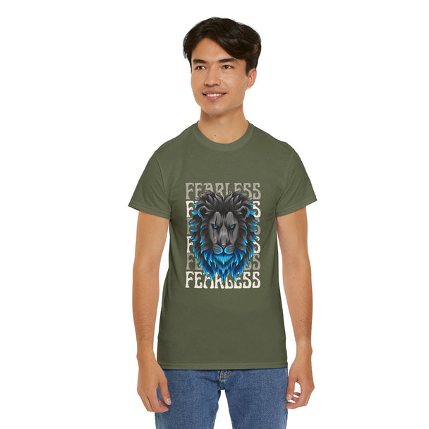 coque t-shirt fearless lion bleu smartphone artistique premium