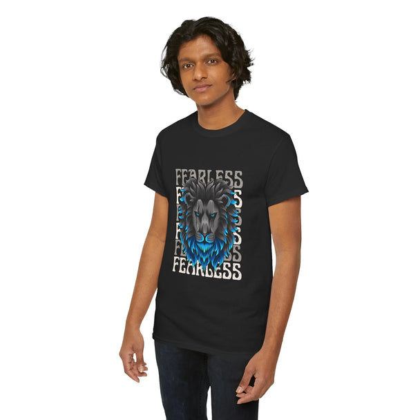 coque t-shirt fearless lion bleu smartphone artistique premium