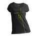 Gros plan sur le logo Chogan et la texture du T-shirt SuppleFit femme