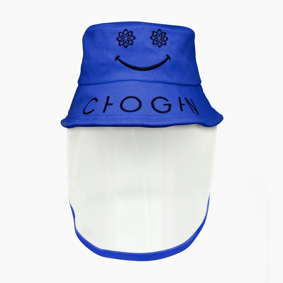 Bob à visière bleu Chogan pour enfant, vue de face