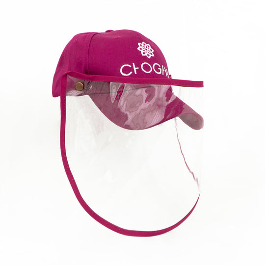 Casquette visière de protection Chogan fuchsia, vue de face