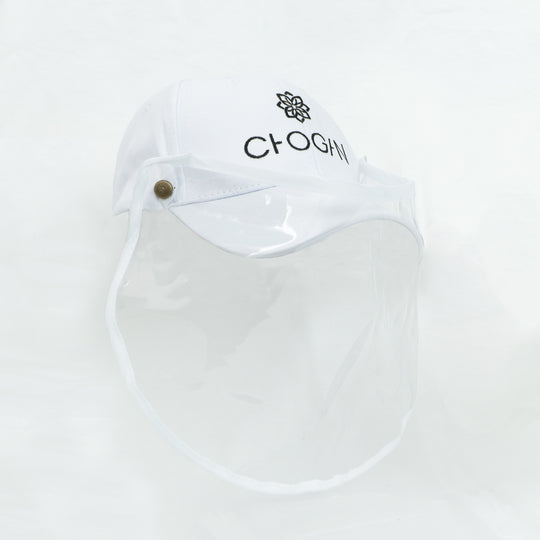 Casquette visière de protection Chogan blanche vue de face