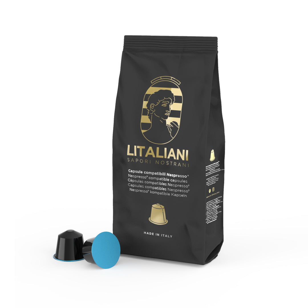 Gros plan sur une capsule de boisson Chogan noisette pour machine Dolce Gusto