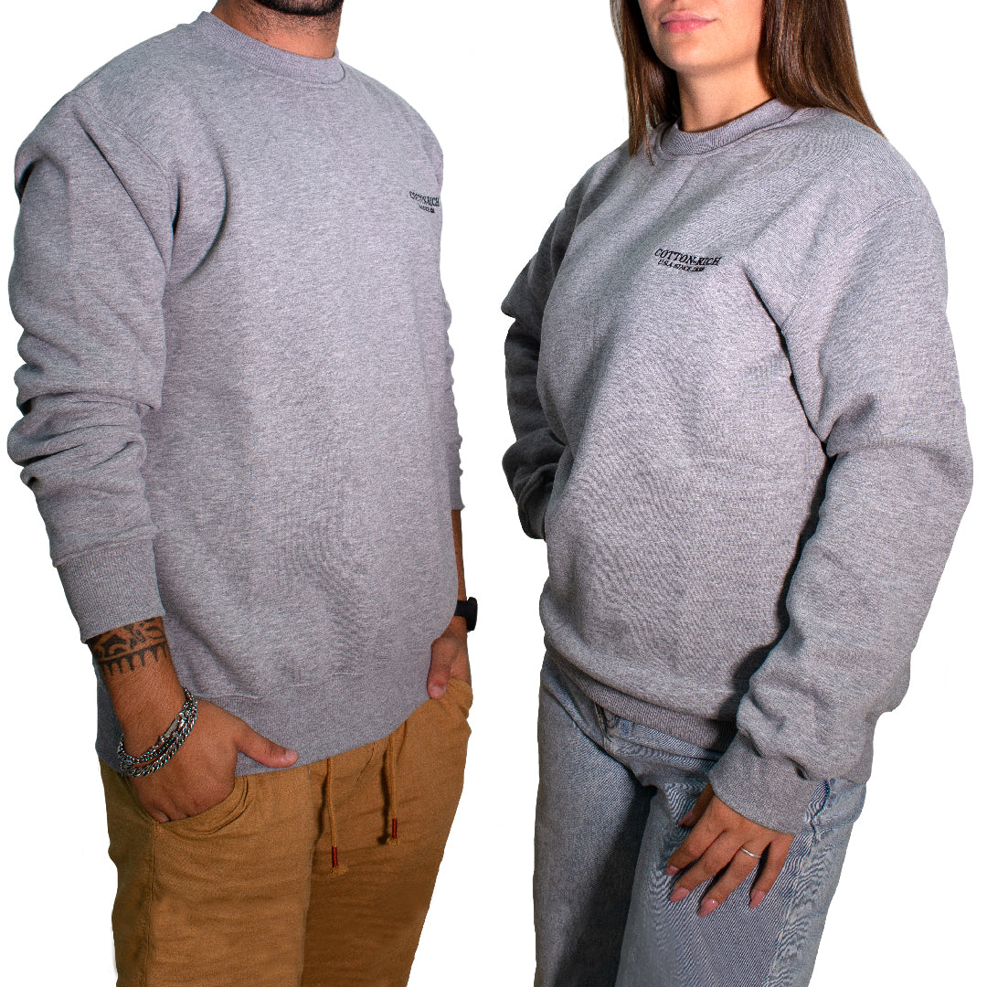 Vue arrière du sweat-shirt blanc Cotton-Rich Chogan, coupe classique