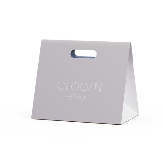 Sac cadeau beige Chogan, vue de face