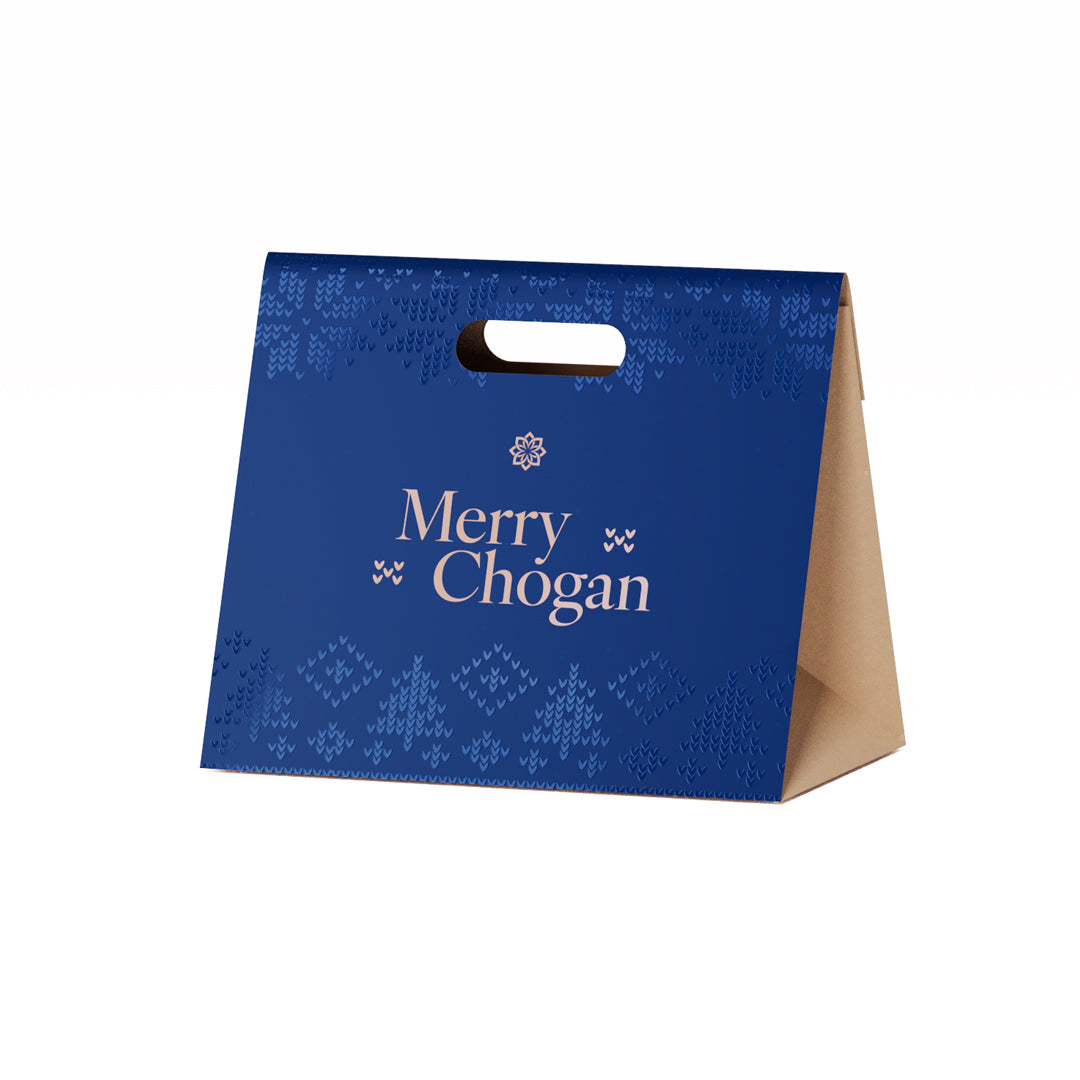 Coffret cadeau Chogan 'Gift for Her' avec ruban et étiquette, sur fond neutre