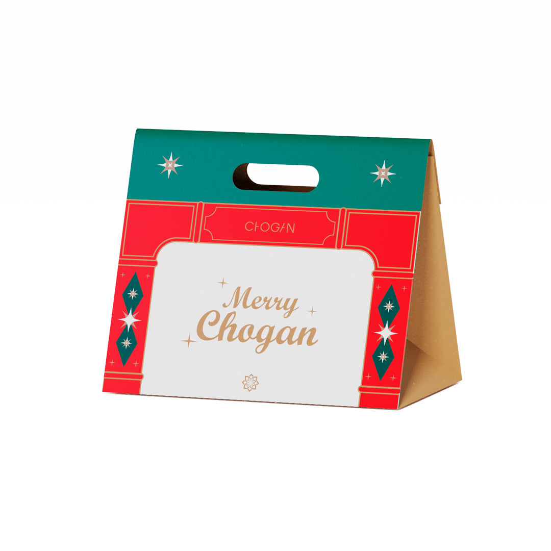 Coffret cadeau vide Chogan ouvert, prêt à être rempli